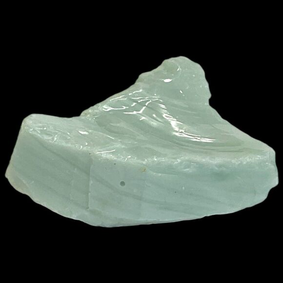 Light Green Art Glass Cullet Glowing Manganese Slag Glass #4GX280 - Picture 6 of 7